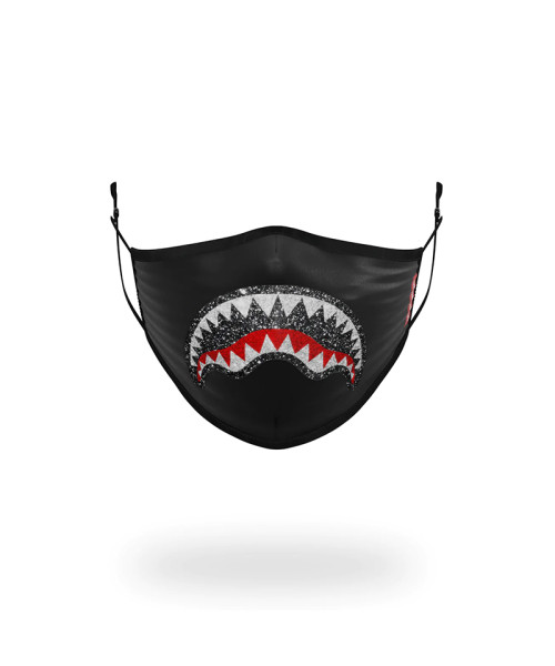 Sprayground Black Trinity Crystal Shark Face Mask