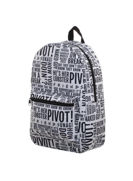 Bioworld Friends AOP Quotes Backpack