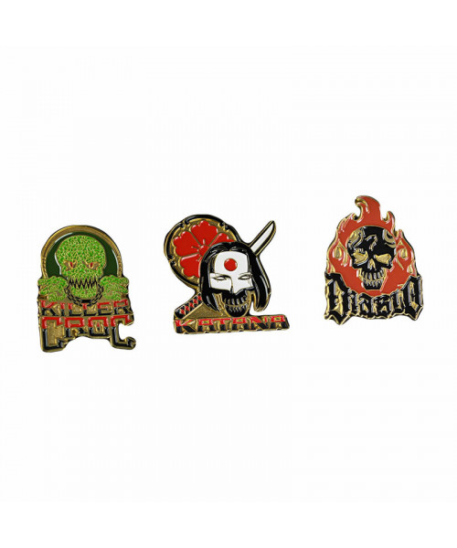 QMX Suicide Squad Lapel Pin Set Diablo, Katana & K
