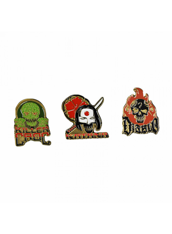 QMX Suicide Squad Lapel Pin Set Diablo, Katana & K