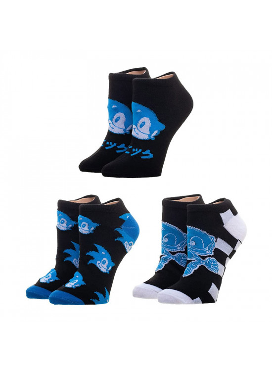 Bioworld SEGA Sonic Classic 3 Pair Ankle Socks