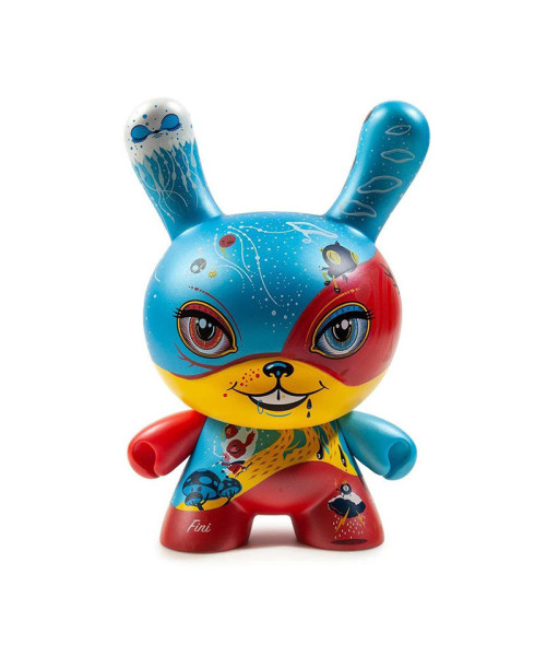 Kidrobot Good 4 Nothing 8" Dunny by 64 Colors - Bright Red/Blue